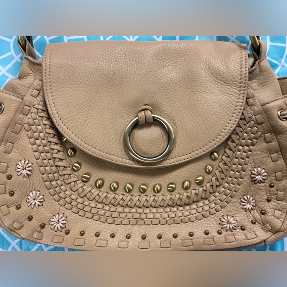 💛TODAY***$39***Maxx New York 100% tanned genuine leather. Tan w gold accents - Picture 2 of 8